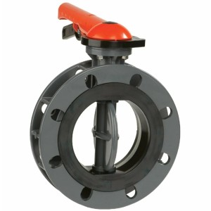 Затвор дисковый ПВХ Butterfly Valve Ду200 Ру10 межфланцевый в Серпухове